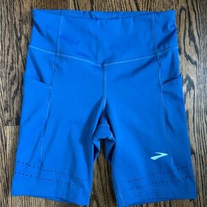Brooks Method blue 8” running biker shorts M